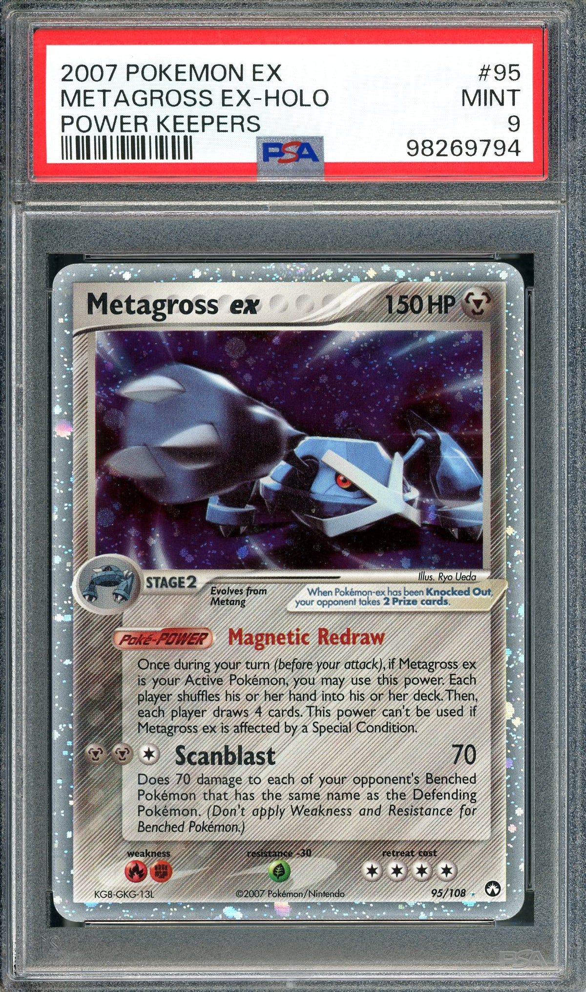 PSA 9 Metagross - Holo (95/108) [Pokemon EX Power Keepers]