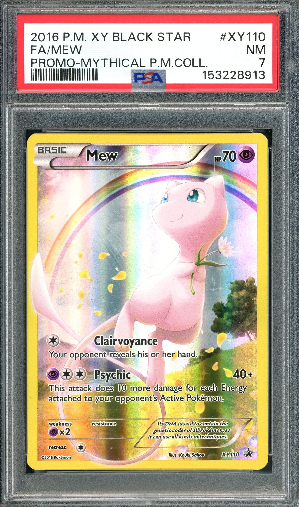 PSA 7 Mew (XY110) [Pokemon XY Black Star]
