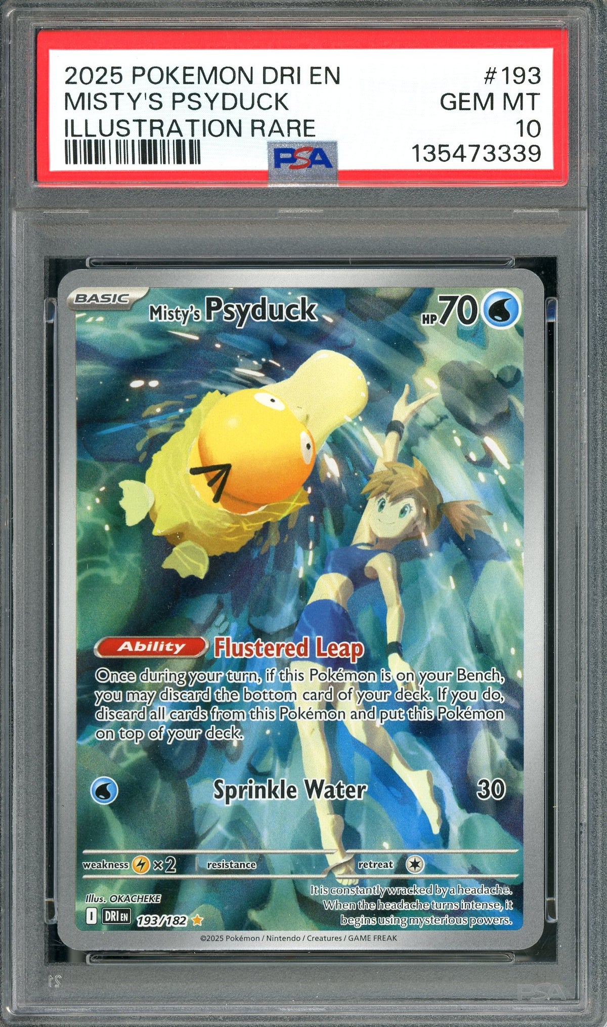 PSA 10 Misty's Psyduck (193/182) [Pokemon Scarlet & Violet: Destined Rivals]