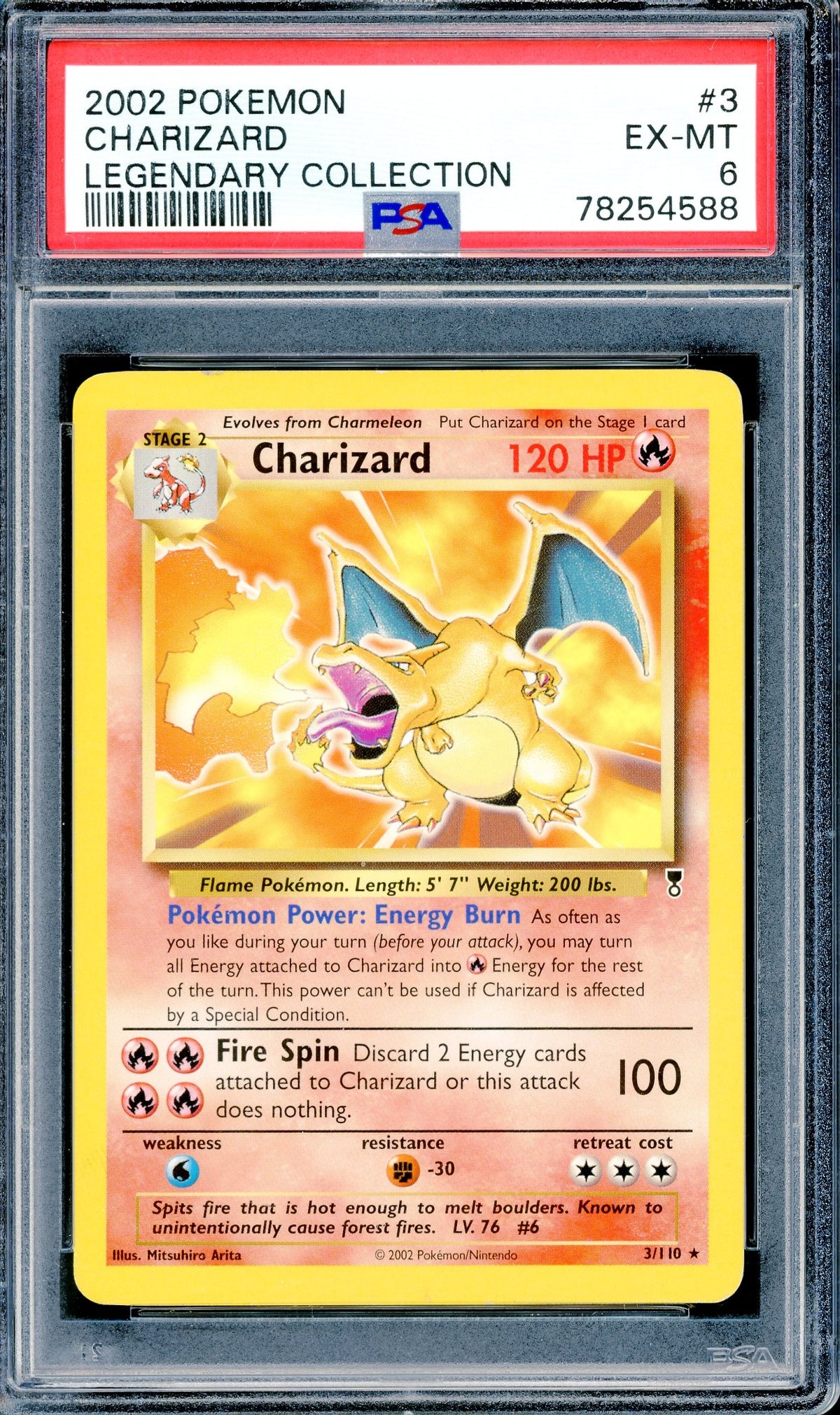 PSA 6 Charizard (3/11) [Legendary Collection]