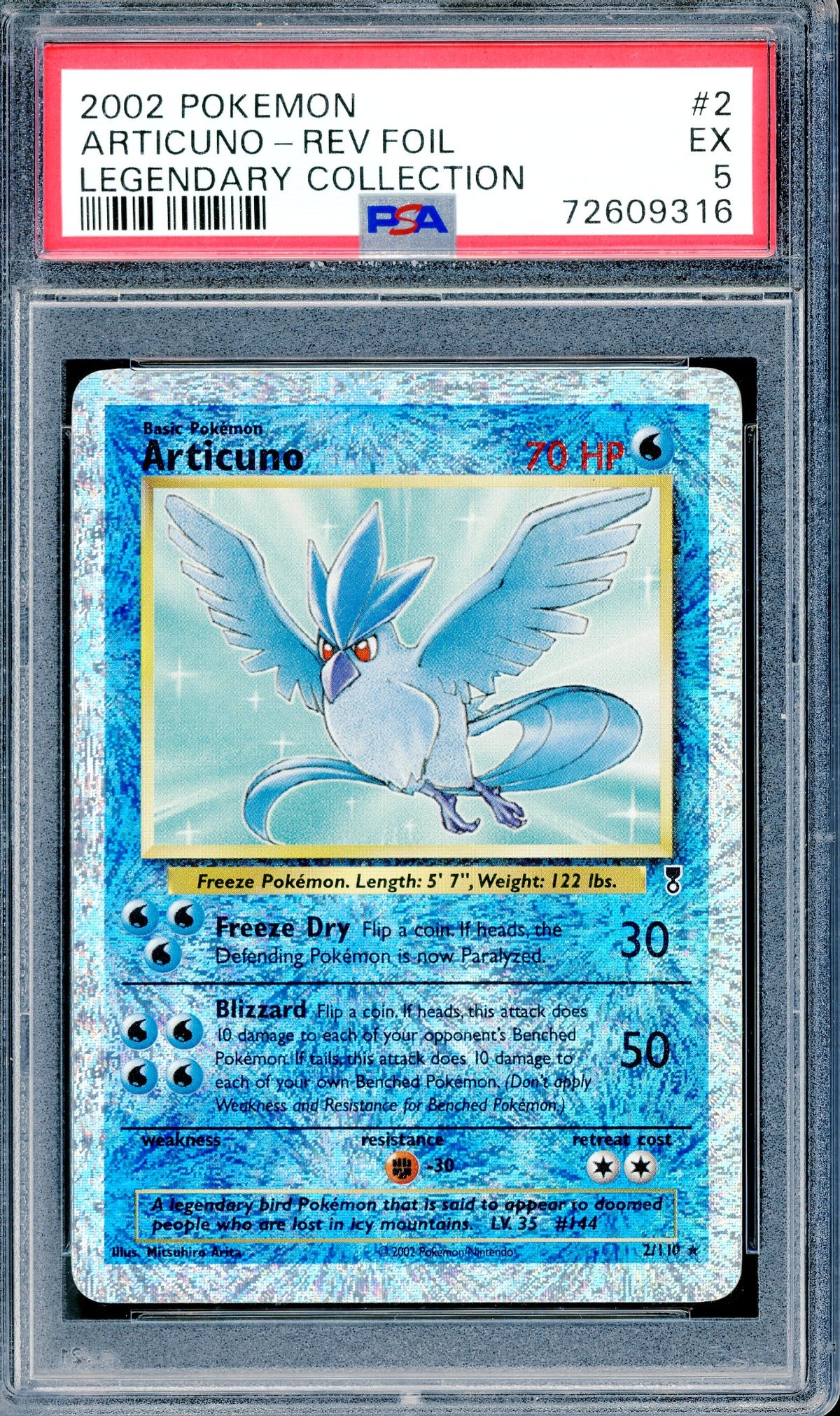 PSA 5 Articno Reverse Foil (2/110) [Legendary Collection]