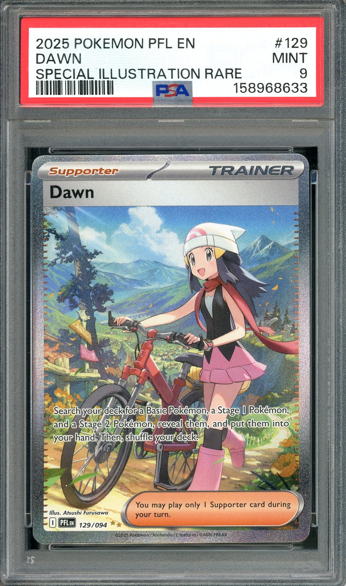 PSA 9 Dawn (129/094)[Pokemon Phantasmal Flames]