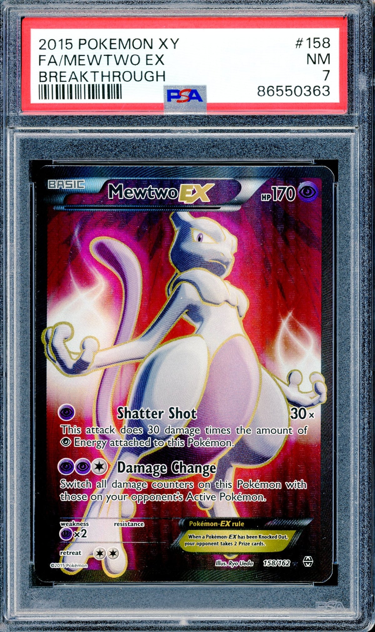 PSA 7 Mewtwo EX (158/162) [Pokemon XY Breakthrough]