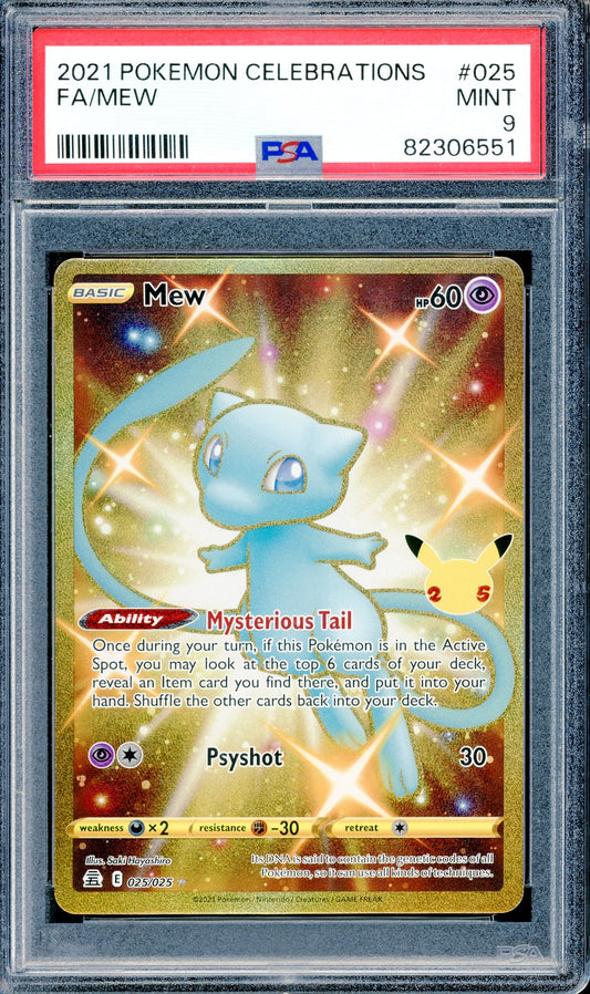 PSA 9 Mew (025/025) [Pokemon Celebrations]