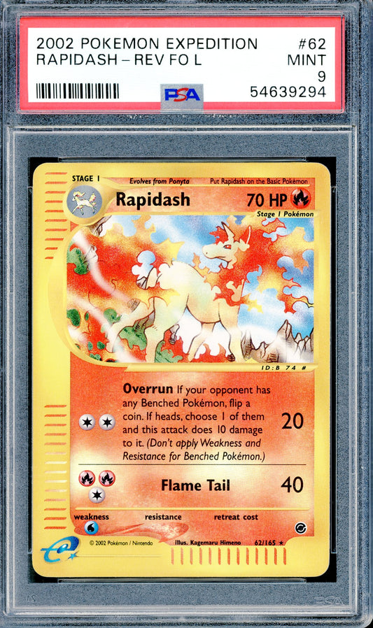 PSA 9 Rapidash - Reverse Holo (62/165) [Pokemon Expedition]