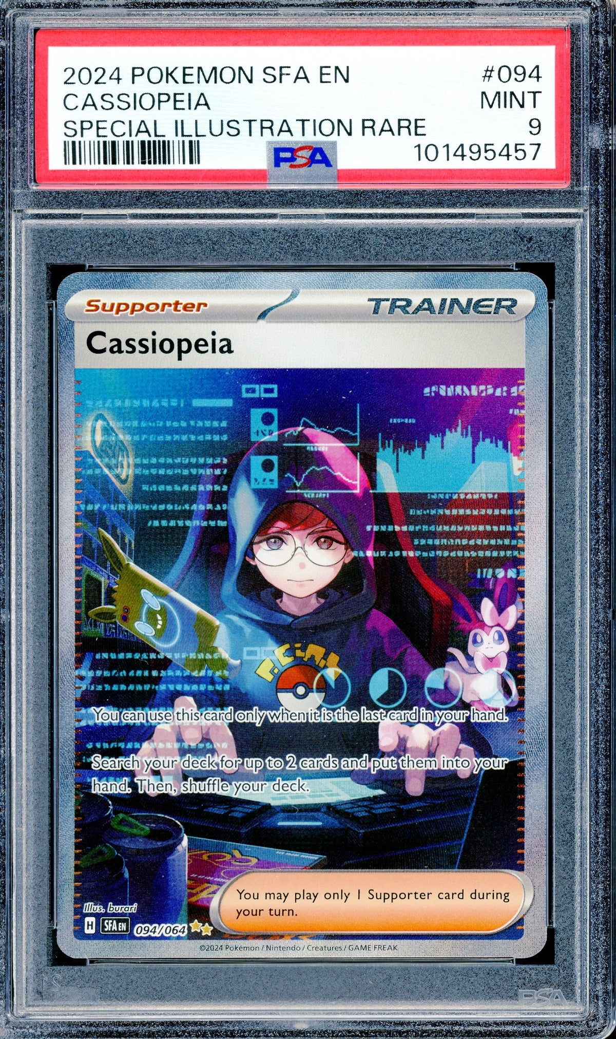 PSA 9 Cassiopeia Special Illustration Rare (094/064) [Pokemon Shrouded Fable]