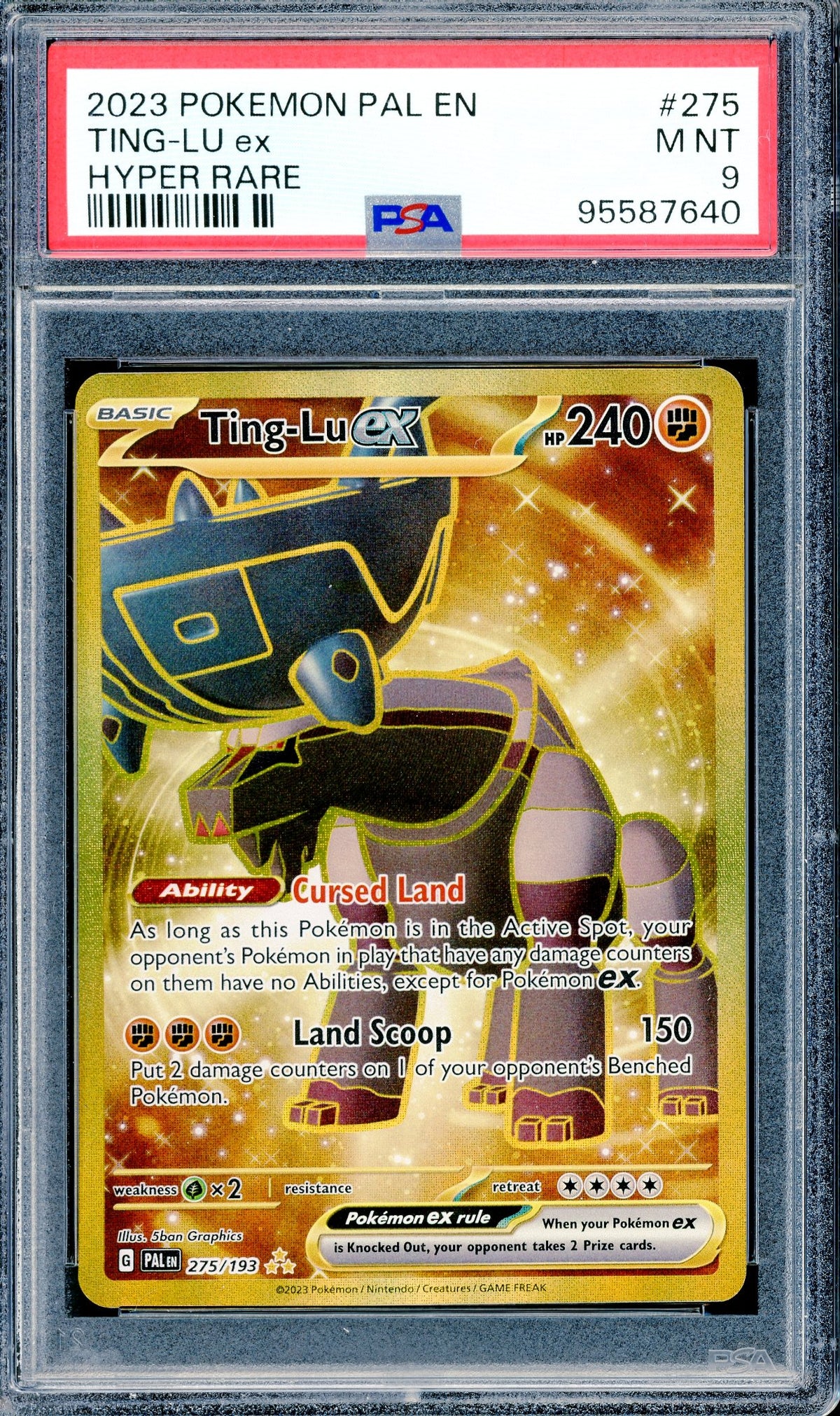 PSA 9 Ting-Lu ex Hyper Rare (275/193) [Paldea Evolved]