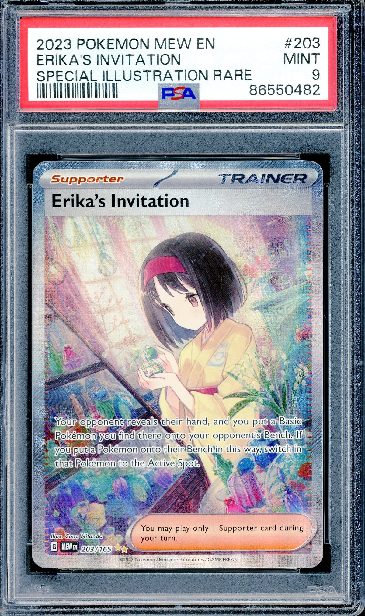 PSA 9 Erika's Invitation (203/165) [Pokemon Scarlet & Violet 151]