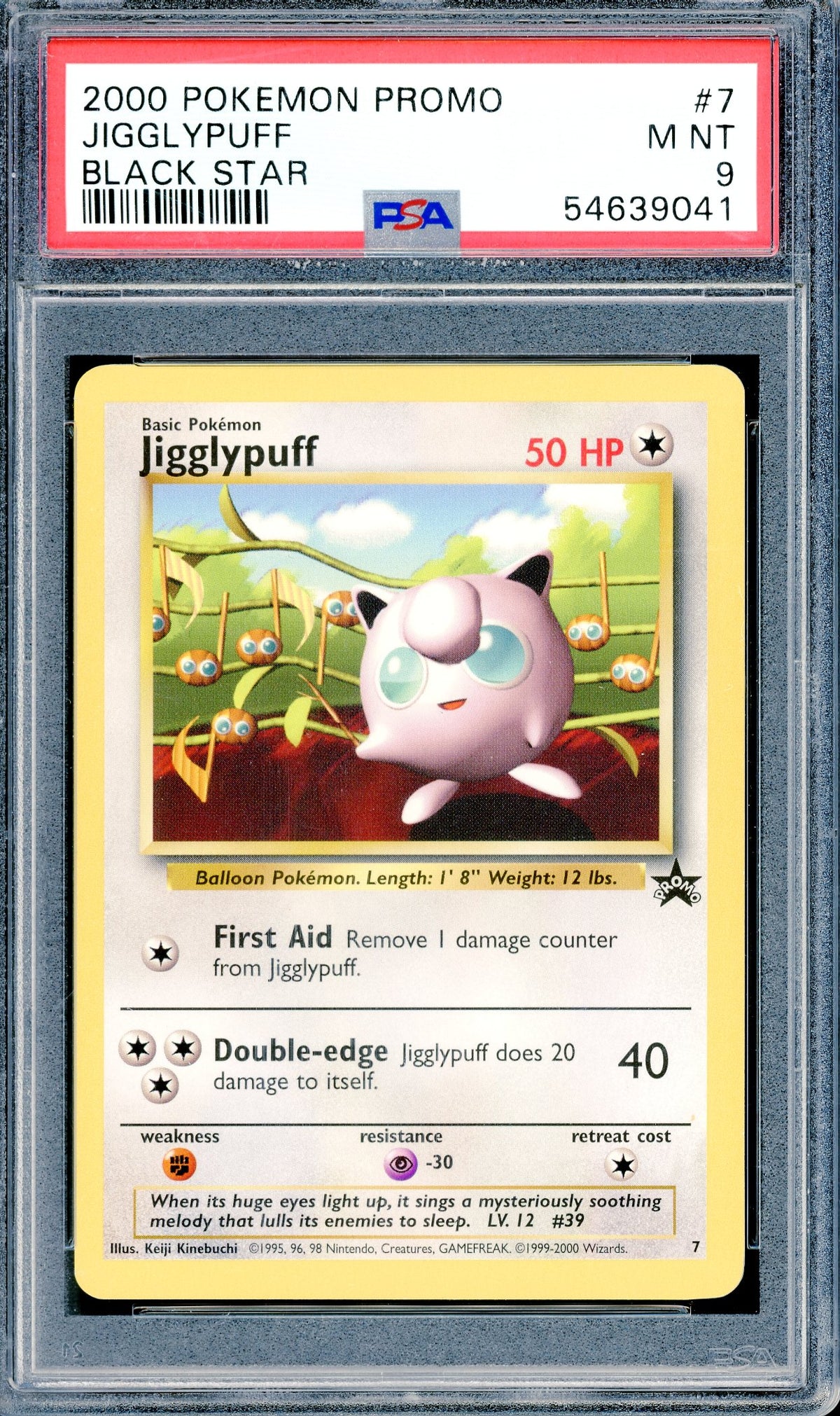 PSA 9 Jigglypuff (7) [Black Star Promo]