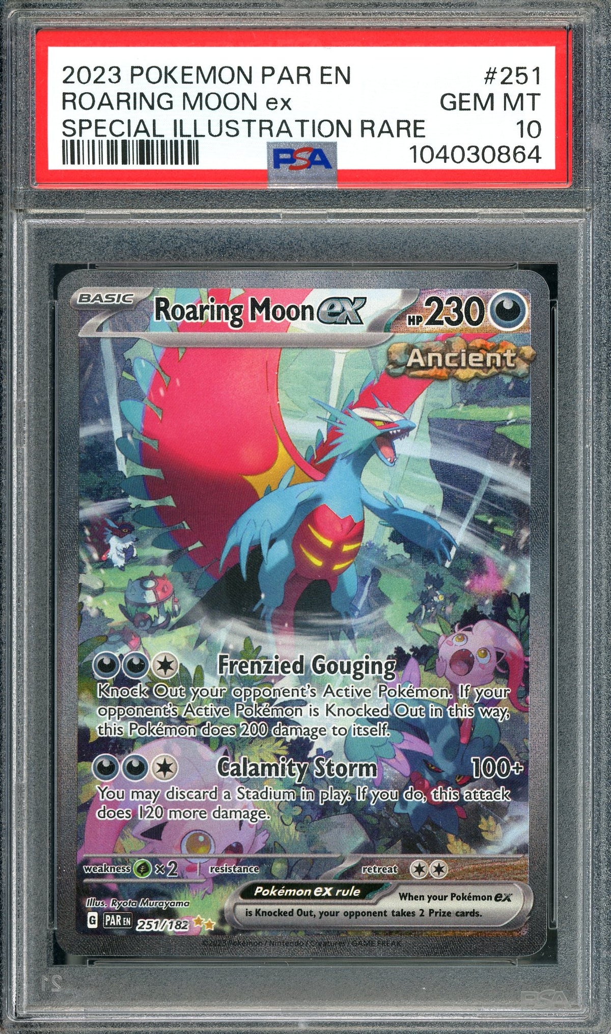 PSA 10 Roaring Moon ex (251/182) SIR [Pokemon Scarlet & Violet: Paradox Rift]