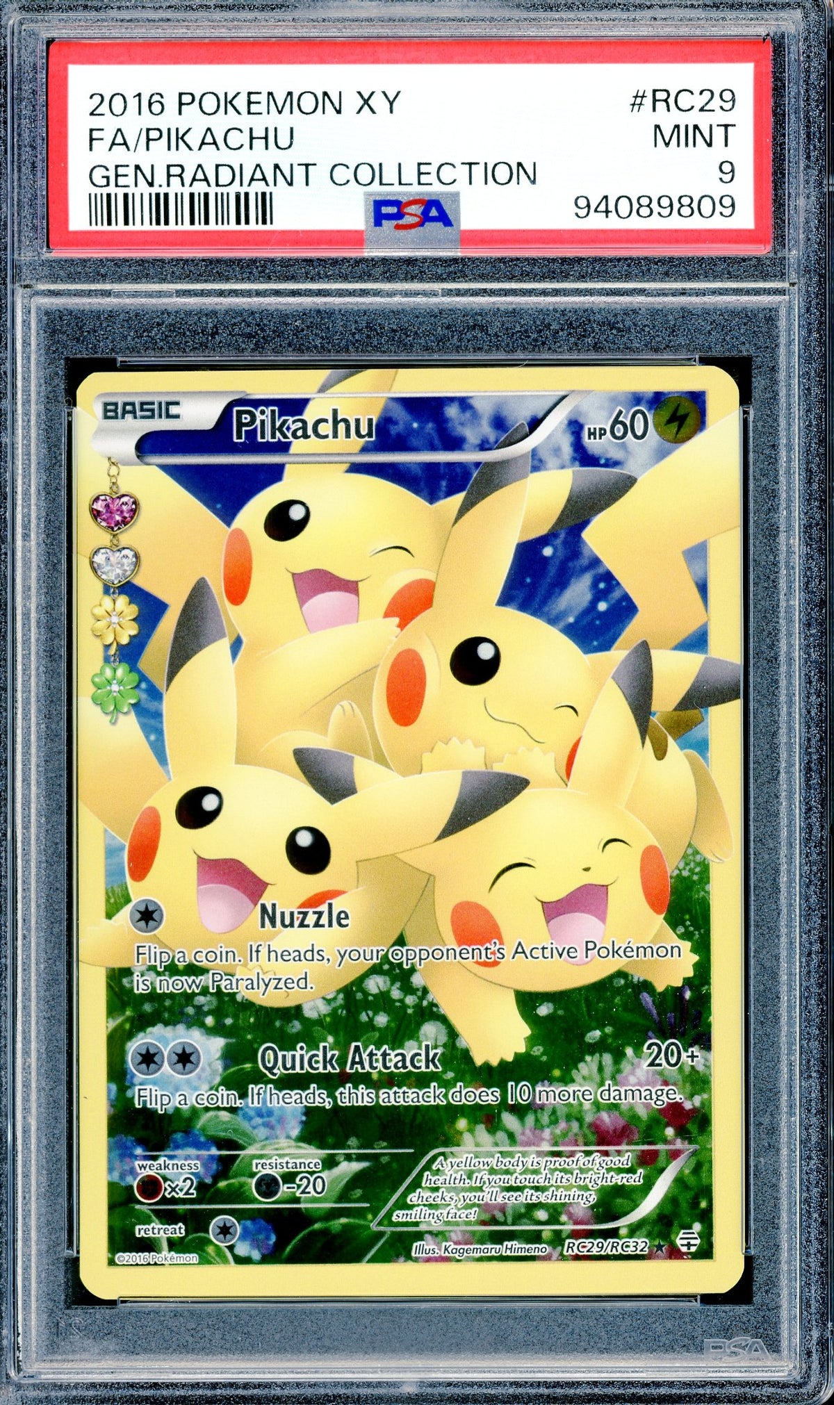 PSA 9 Pikachu (RC29/RC32) [Pokemon Generations]