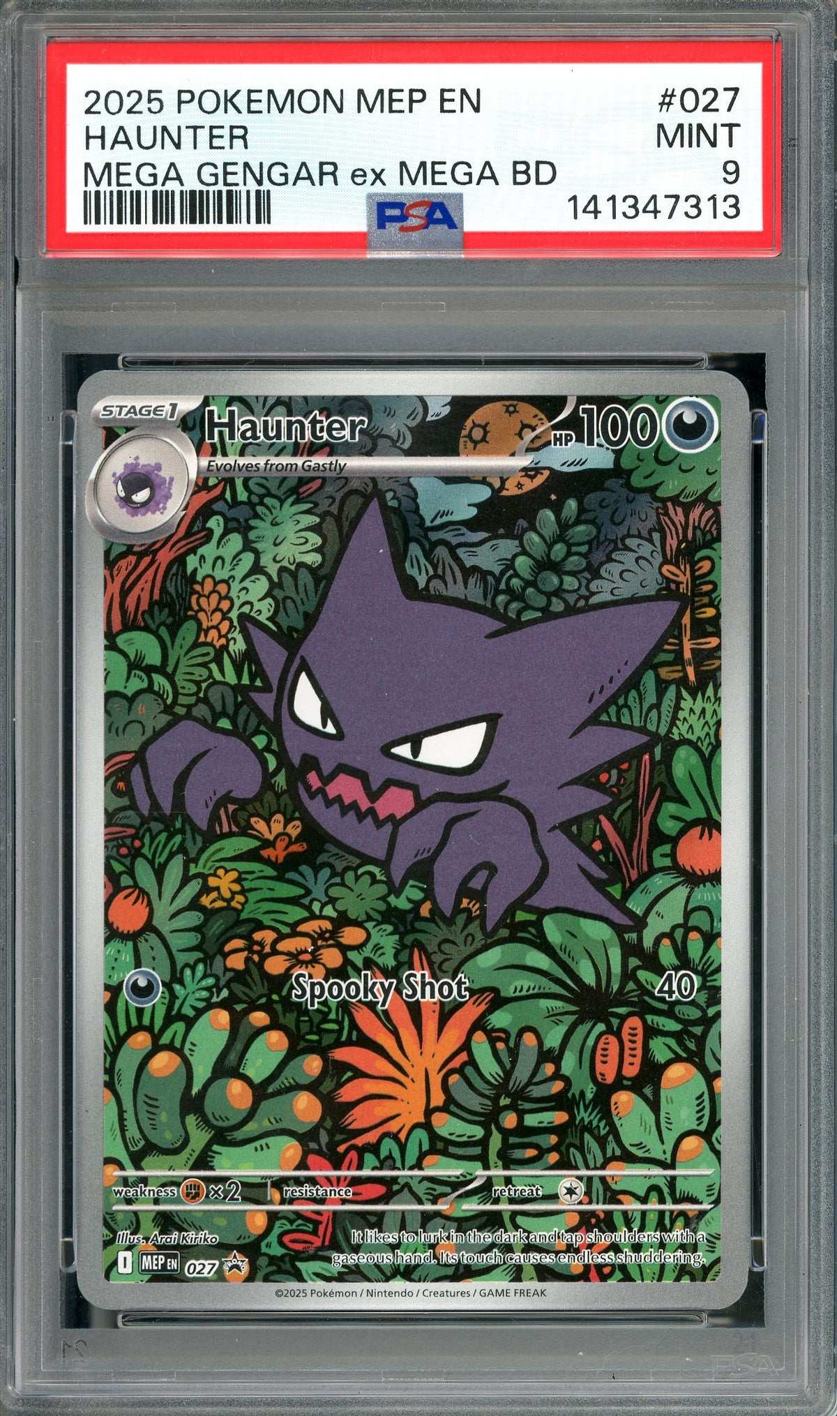 PSA 9 Haunter (MEP 027) [Pokemon Mega Evolution Black Star Promos]