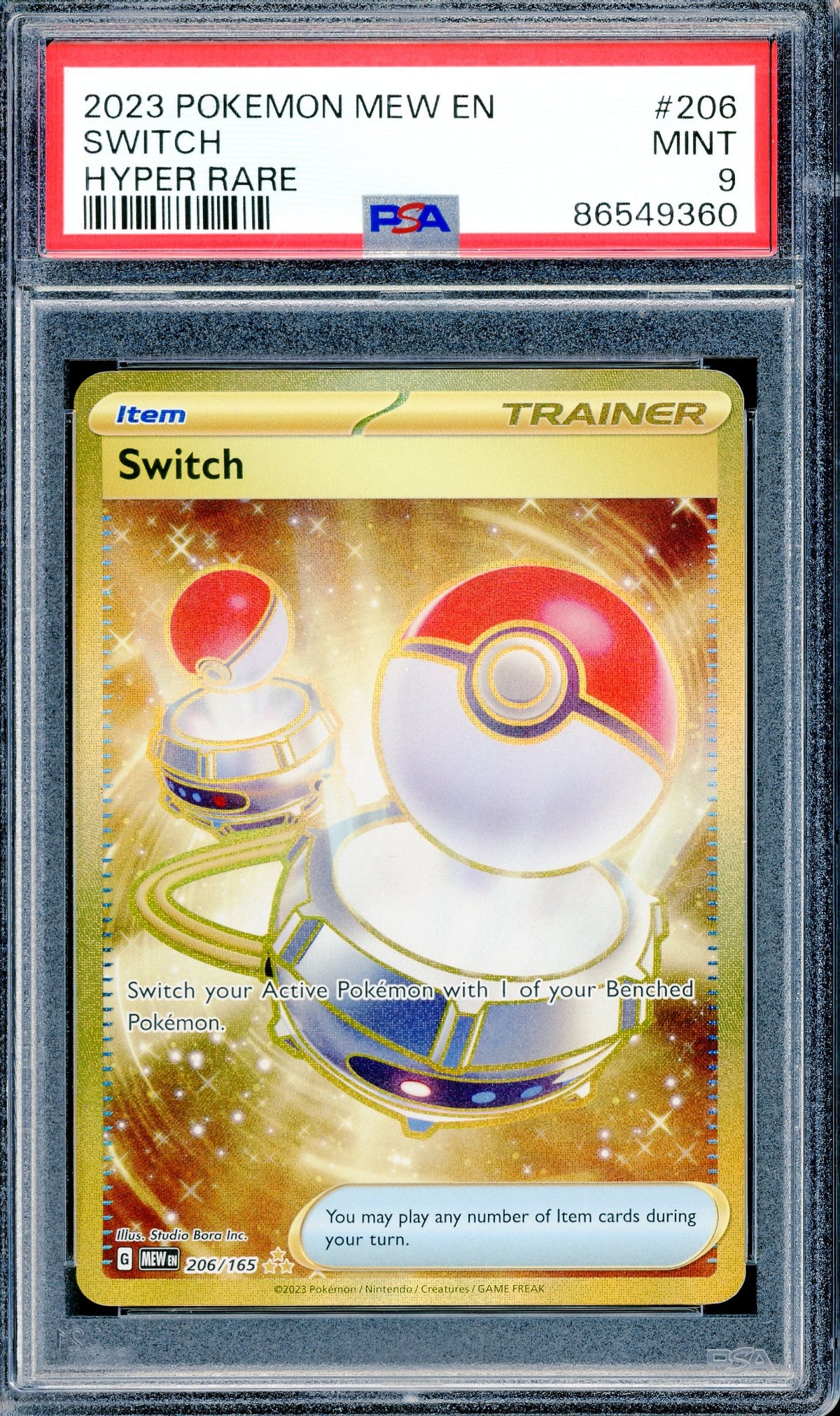 PSA 9 Switch Hyper Rare (206/165) [Scarlet & Violet 151]
