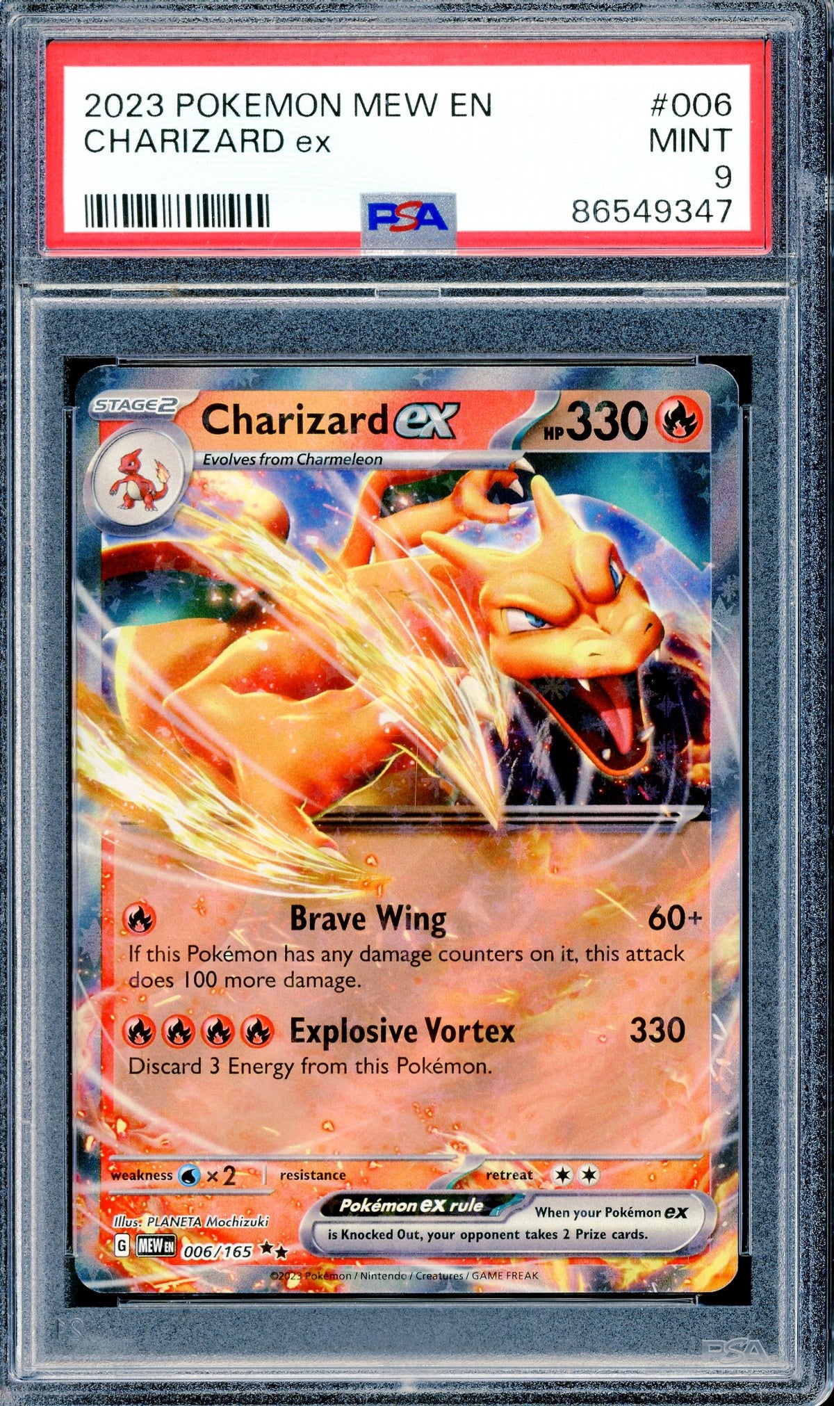PSA 9 Charizard ex (006/165) [Scarlet & Violet 151]