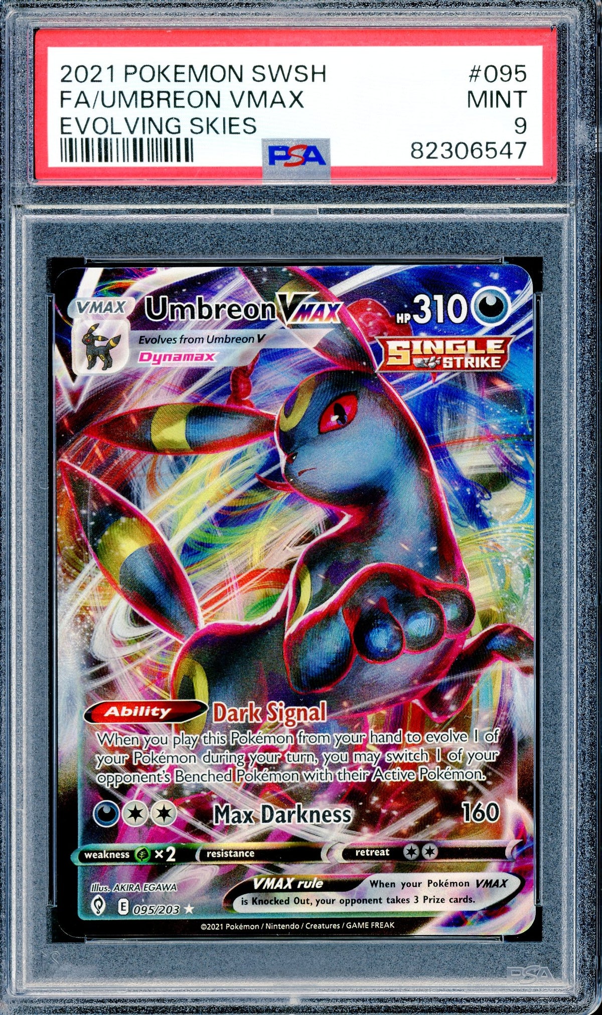 PSA 9 Umbreon VMAX (095/203) [Evolving Skies]