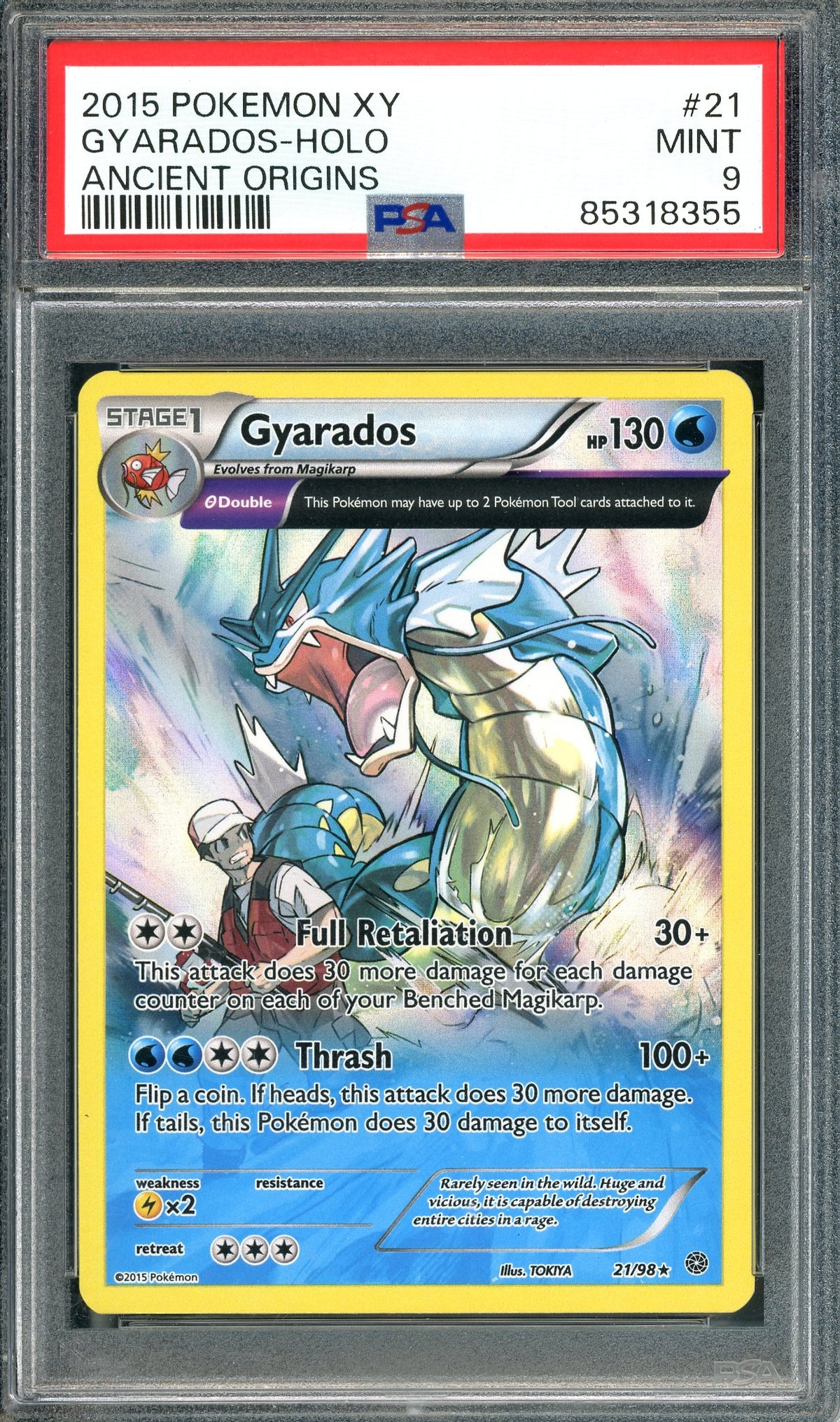 PSA 9 Gyarados (21/98) Holo [Pokemon XY: Ancient Origins]