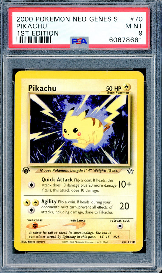PSA 9 Pikachu (70/111) [Pokemon Neo Genesis 1st Edition]