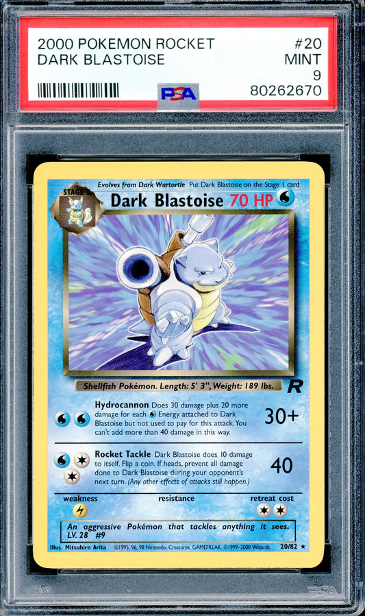 PSA 9 Dark Blastoise (20/082) [Pokemon Rocket]