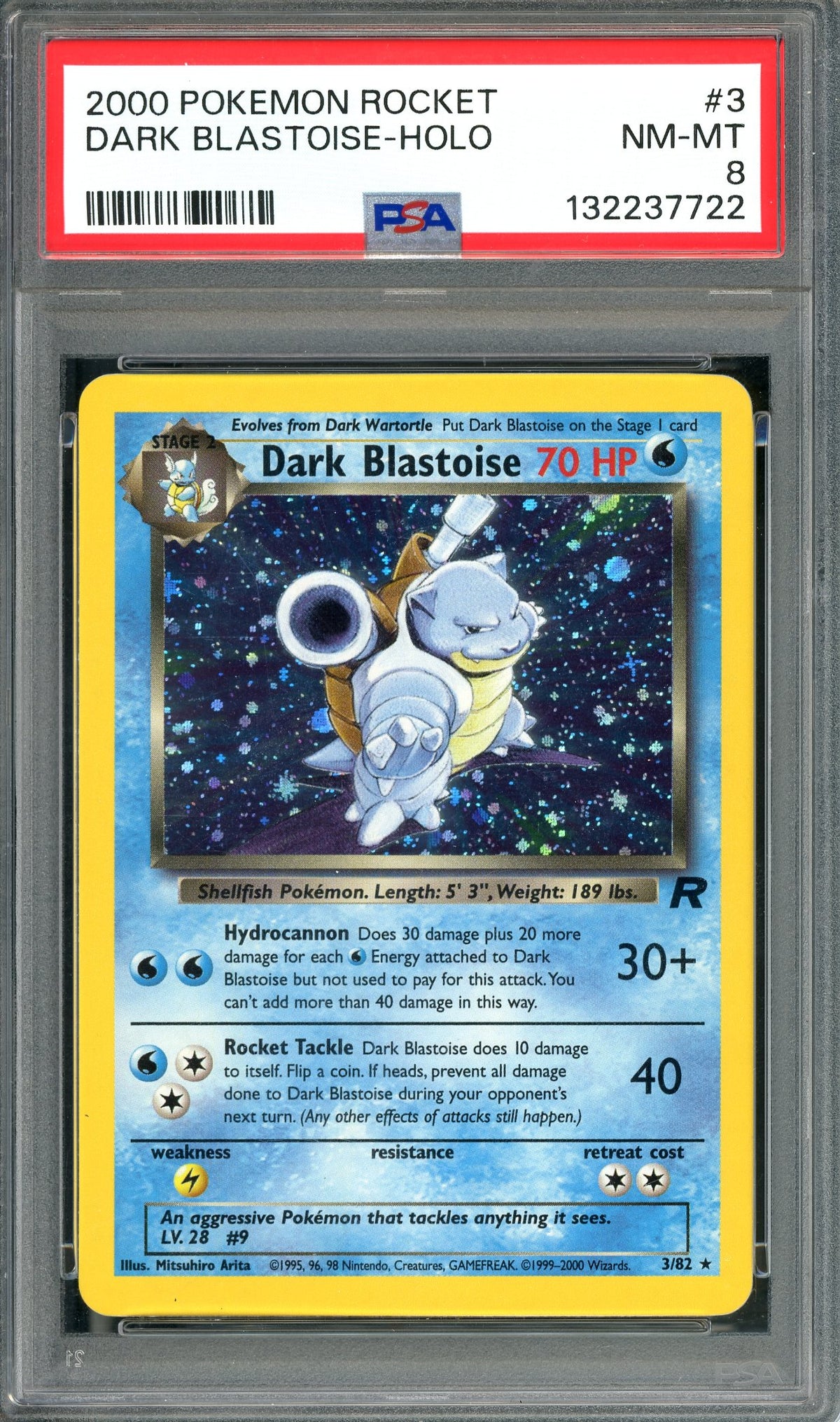 PSA 8 Dark Blastoise (3/82) Holo [Pokemon Team Rocket Unlimited]