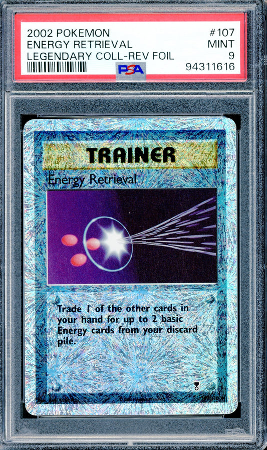 PSA 9 Energy Retrival Rverse Holo (107) [Legendary Collection]