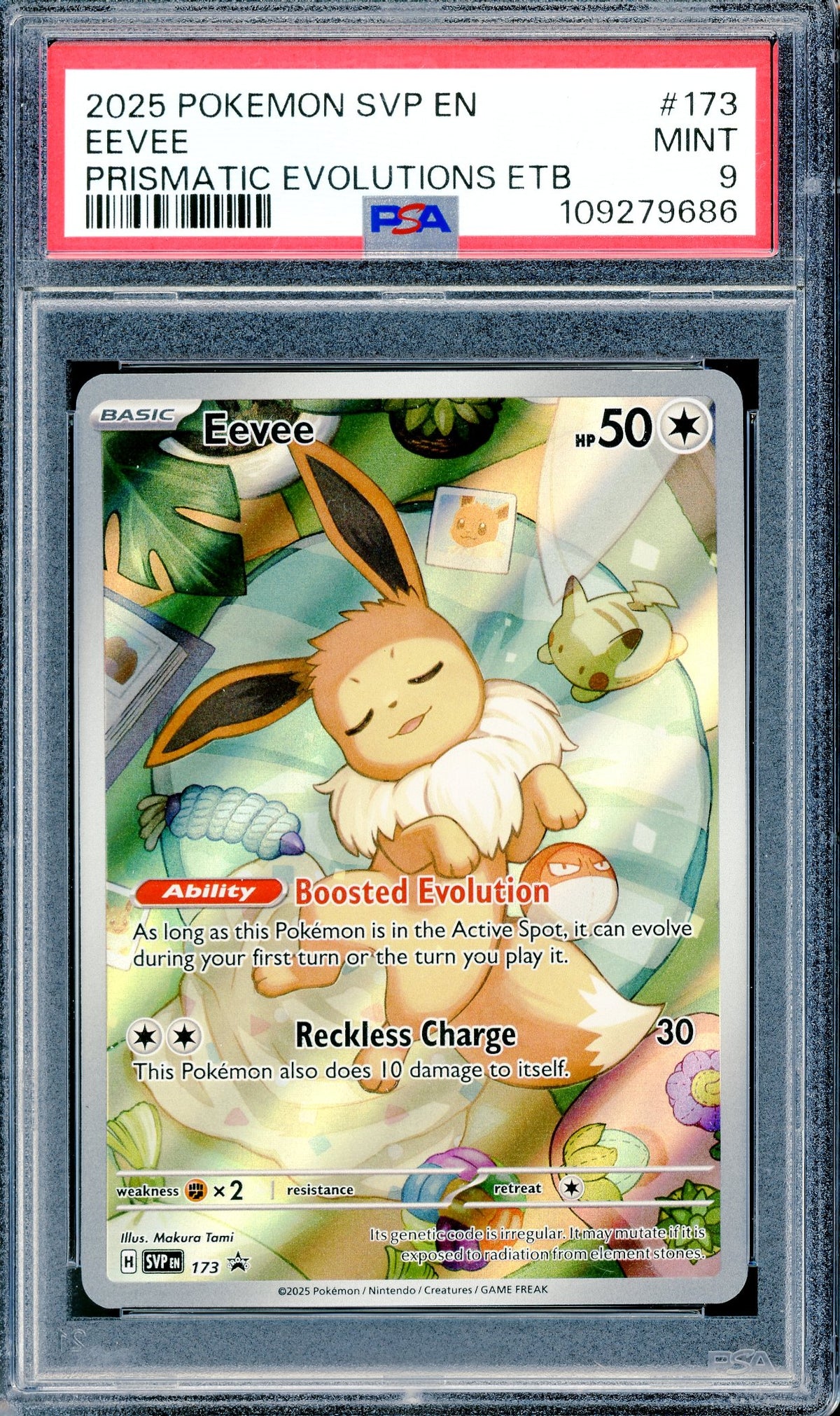 PSA 9 Eevee (173) [Prismatic Evolutions ETB Promo]