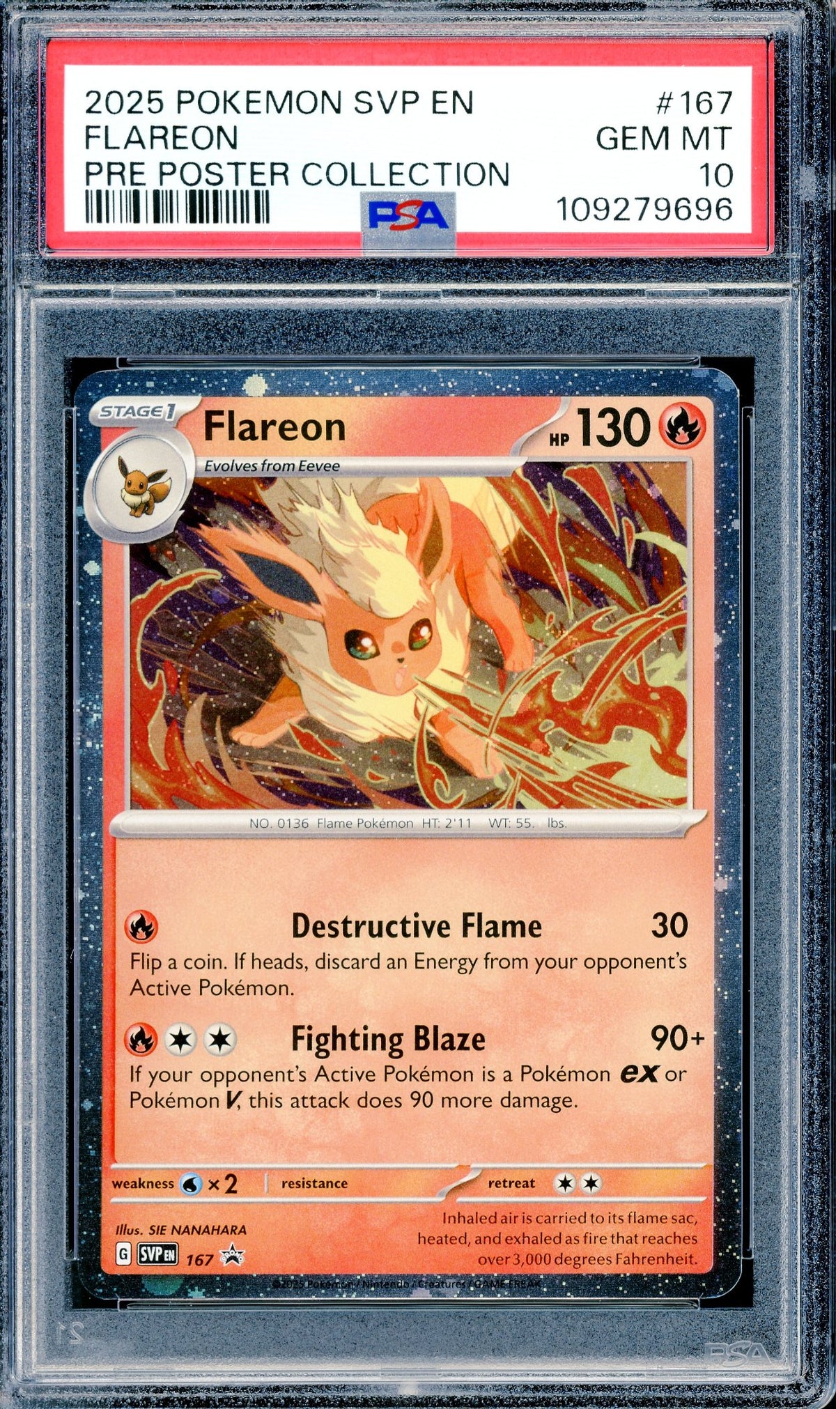 PSA 10 Flareon (167) [Prismatic Evolution Poster Collection]
