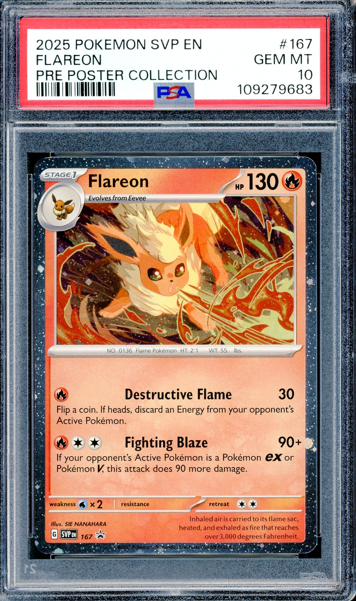 PSA 10 Flareon (167) [Prismatic Evolution Poster Collection]