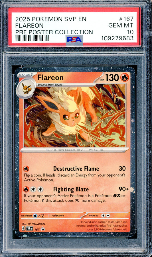 PSA 10 Flareon (167) [Prismatic Evolution Poster Collection]