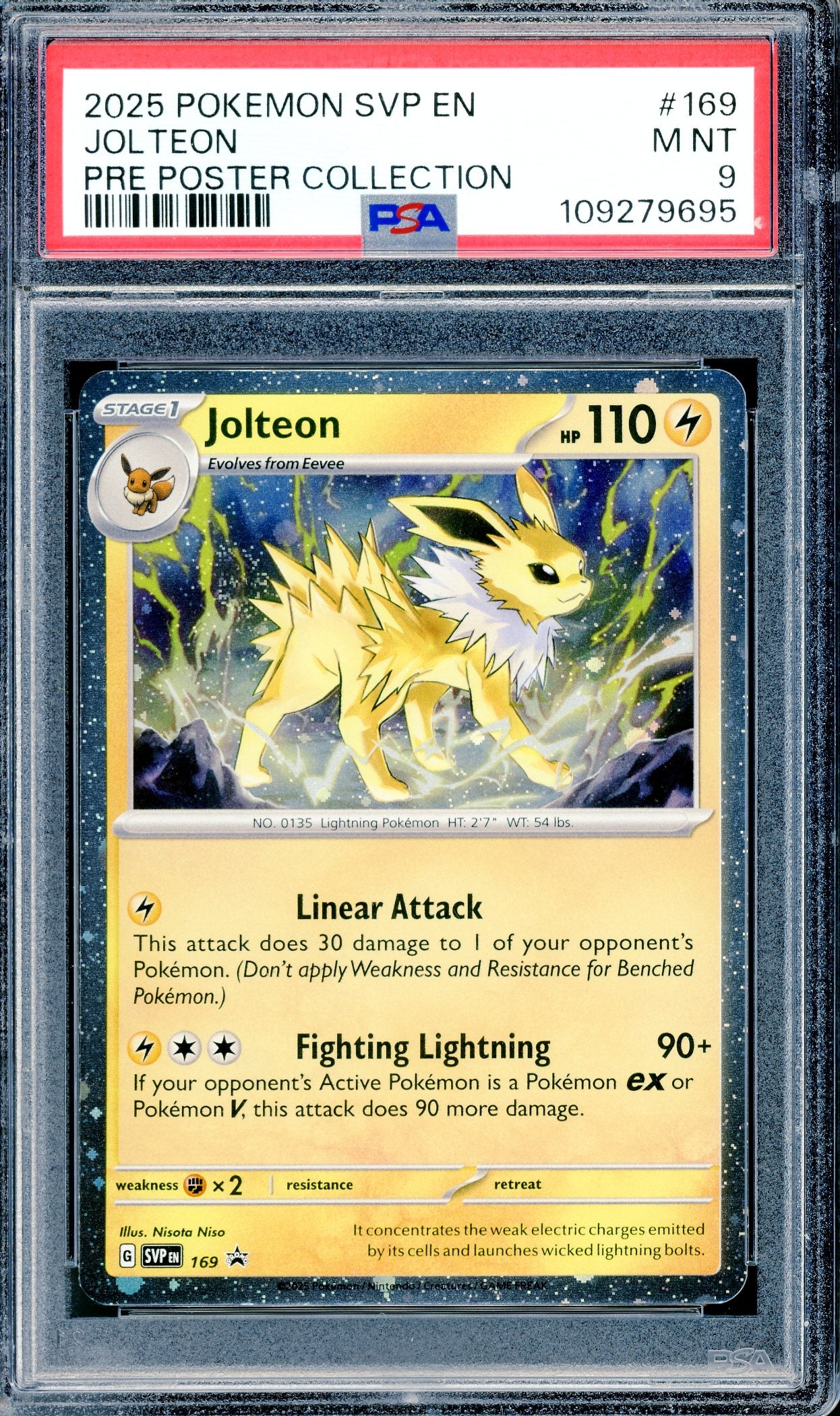 PSA 9 Jolteon (169) [Prismatic Evolution Poster Collection]