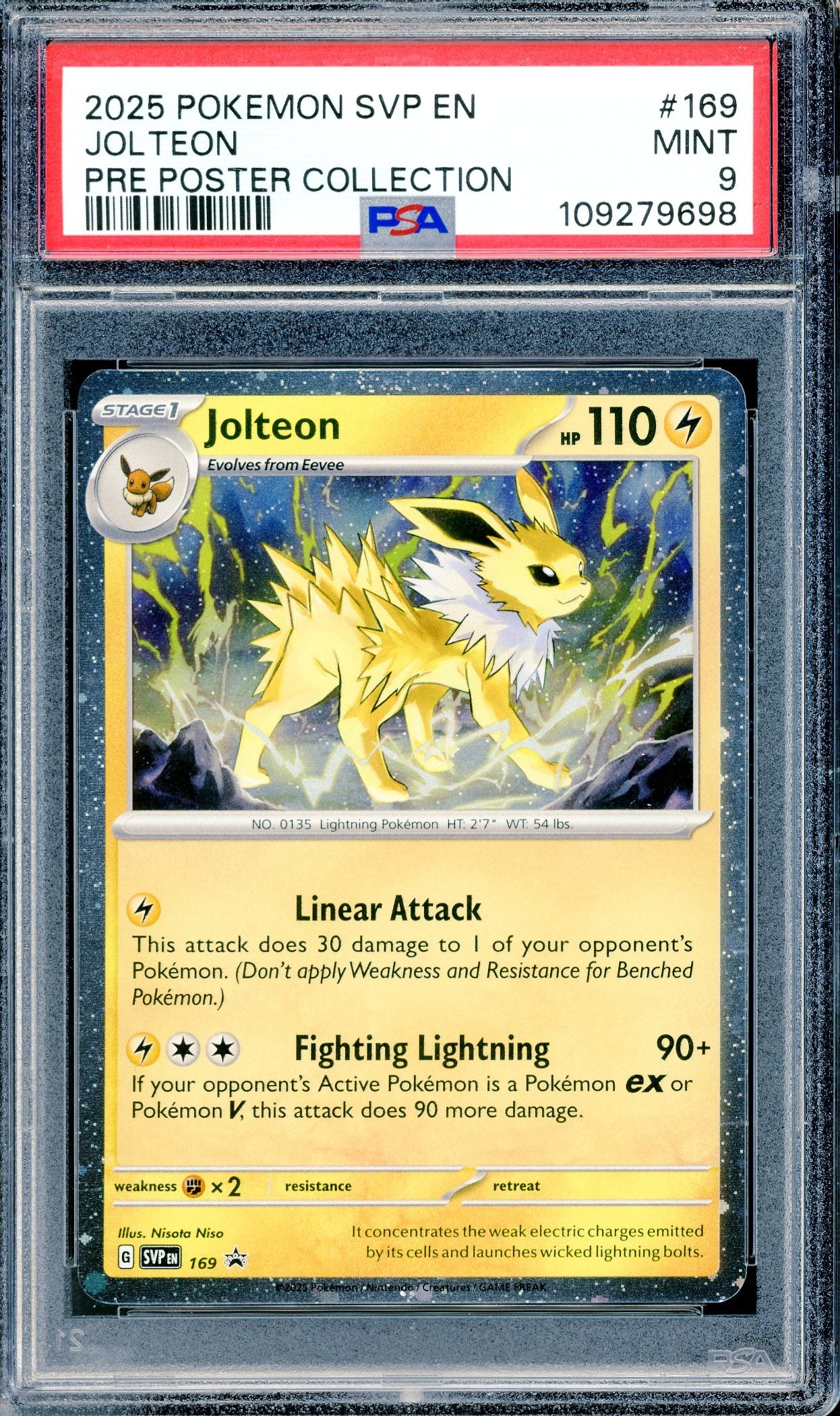 PSA 9 Jolteon (169) [Prismatic Evolution Poster Collection]
