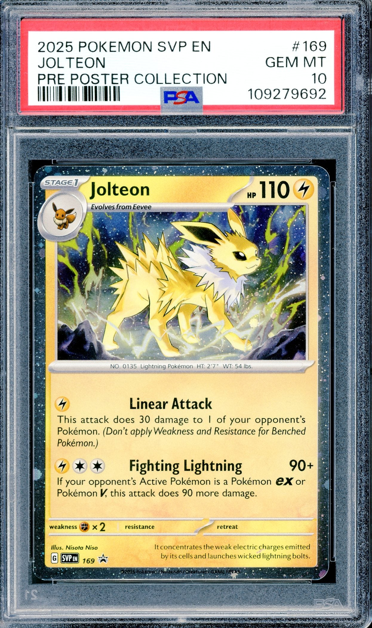 PSA 10 Jolteon (169) [Prismatic Evolution Poster Collection]