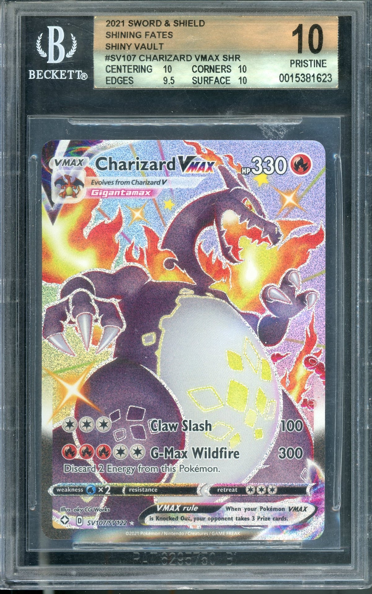 PSA 10 Charizard VMAX (SV107/SV122) [Pokemon SWSH: Shining Fates]