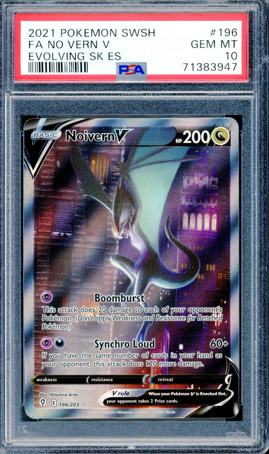 PSA 10 Noivern V (196/203) [Evolving Skies]