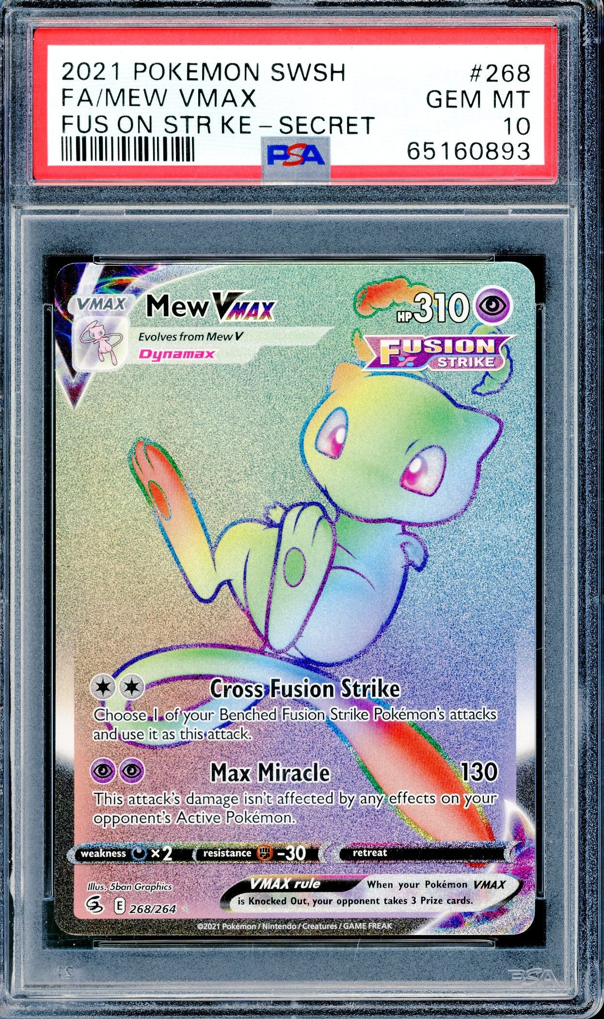 PSA 10 Mew VMAX (268/264) [Fusion Strike]