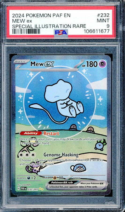 PSA 9 Mew ex Special Illustration Rare (232/091) [Paldean Fates]