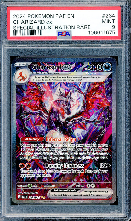 PSA 9 Charizard ex Special Illustration Rare (234/091) [Paldean Fates]