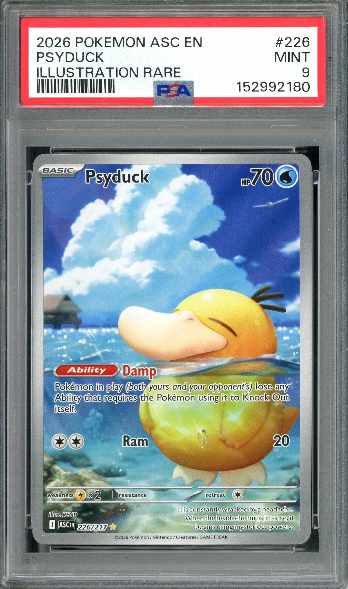 PSA 9 Psyduck (226/217) Illustration Rare [Pokemon Mega Evolution: Ascended Herores]