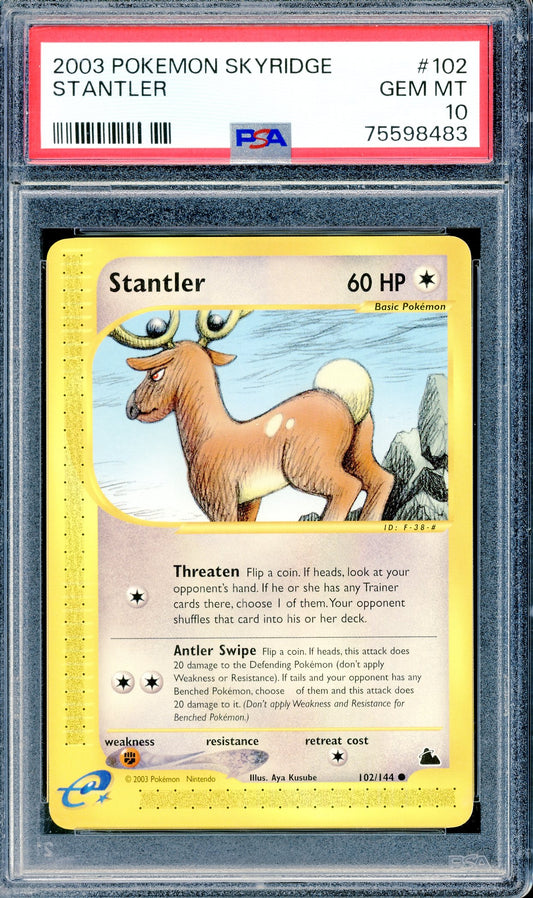 PSA 10 Stantler (102/144) [Pokemon Skyridge]
