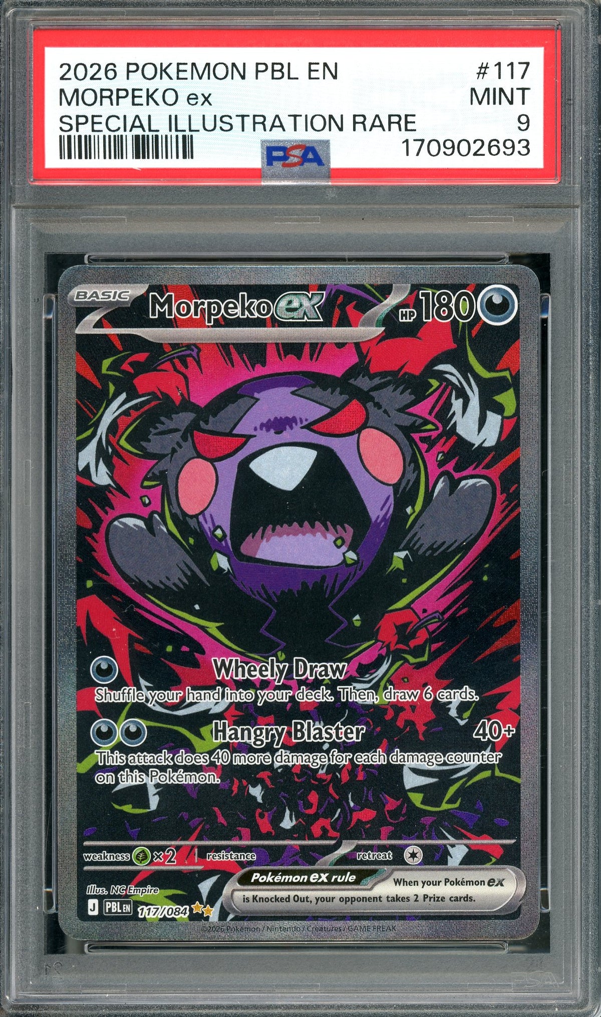 PSA 9 Morpeko ex (117/084) SIR [Pokemon Mega Evolution: Pitch Black]