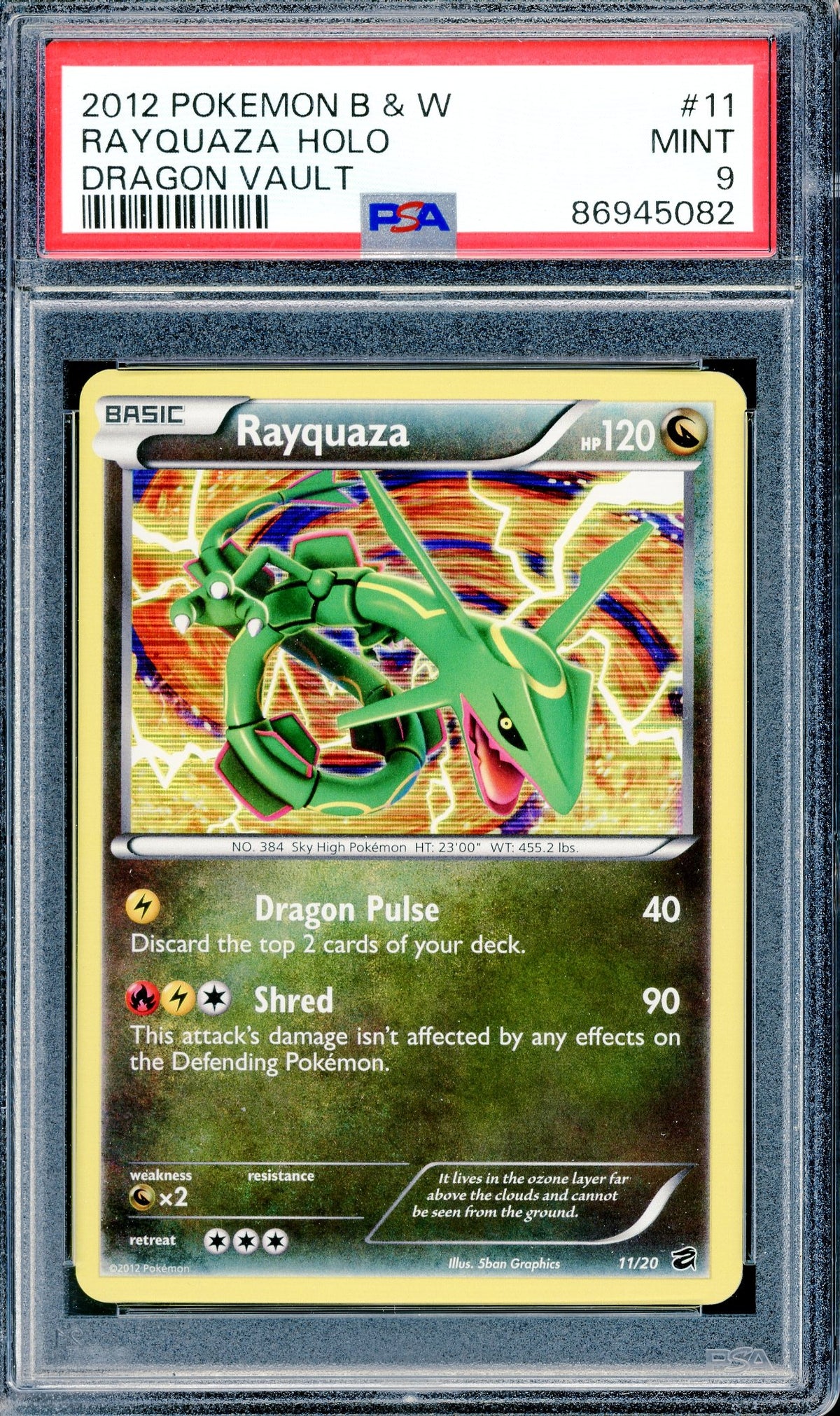 PSA 9 Rayquaza Holo (11/20) [Dragon Vault]