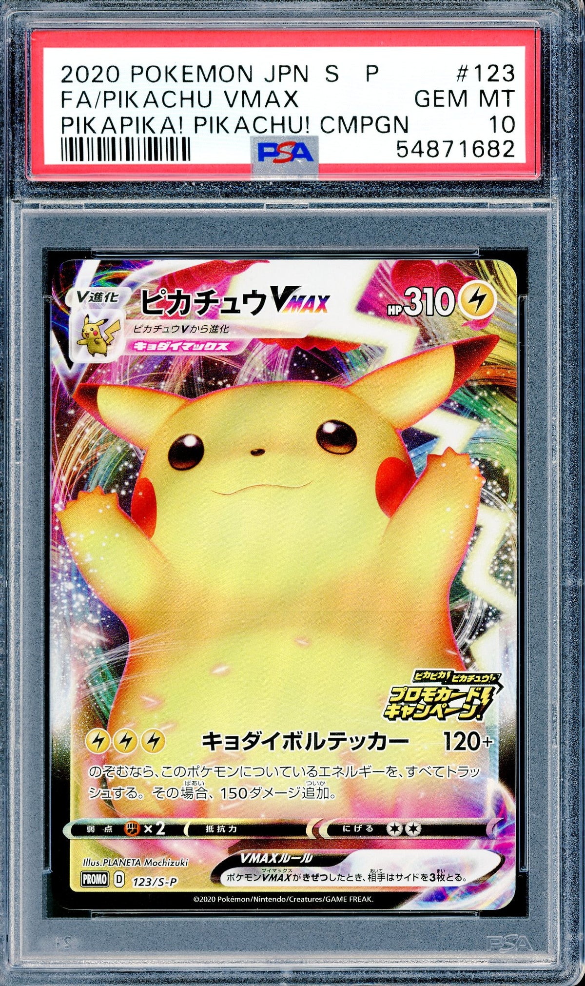 PSA 10 Pikachu VMAX (123/S-P) [Japanese Promo]