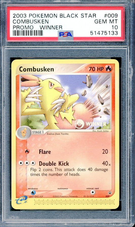 PSA 10 Combusken (009) [Black Star Winner Promo]