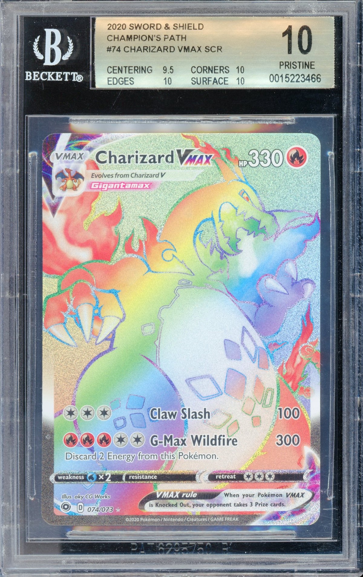 BGS 10 Charizard VMAX (074/073) [Pokemon Sword & Shield Champion's Path]