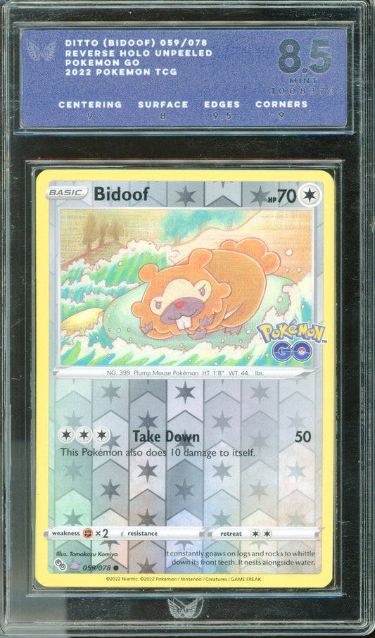 ARK 8.5 Bidoof (Ditto) Reverse Holo Unpeeled (059/078) [Pokemon GO]