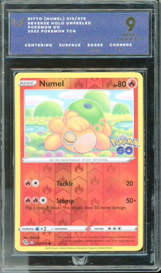ARK 9 Numel (Ditto) Reverse Holo Unpeeled (013/078) [Pokemon GO]