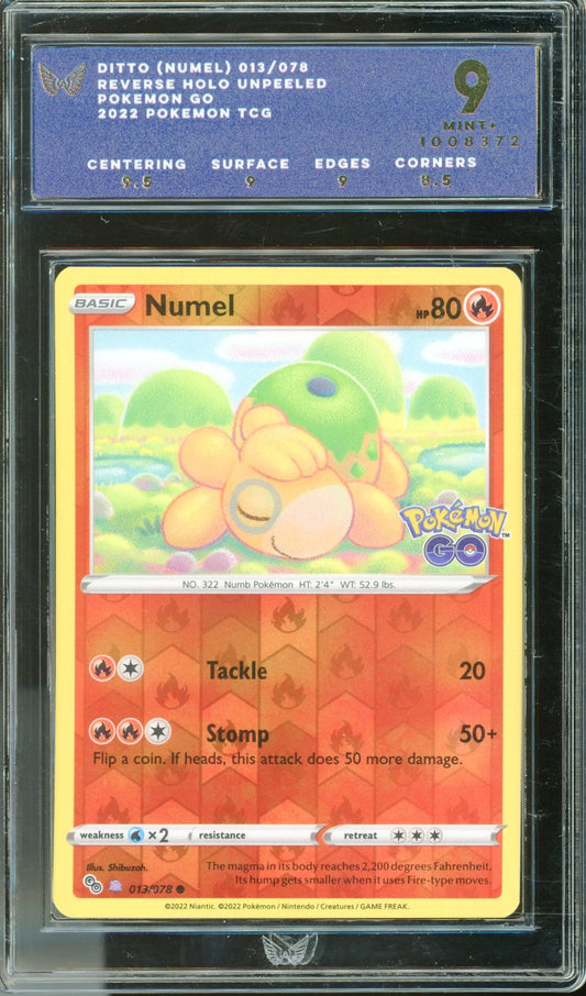 ARK 9 Numel (Ditto) Reverse Holo Unpeeled (013/078) [Pokemon GO]