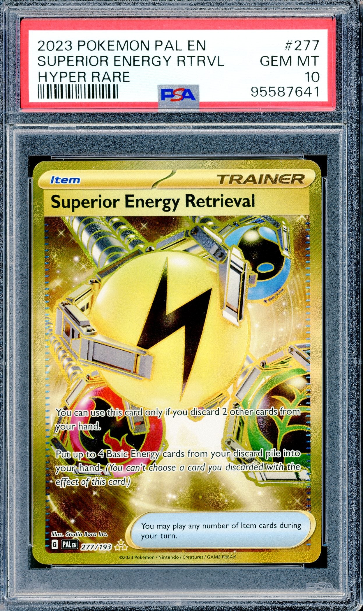 PSA 10 Superior Energy Retrieval Hyper Rare (277/193) [Paldea Evolved]