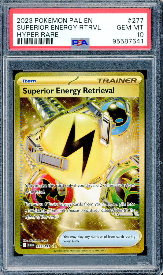 PSA 10 Superior Energy Retrieval Hyper Rare (277/193) [Paldea Evolved]