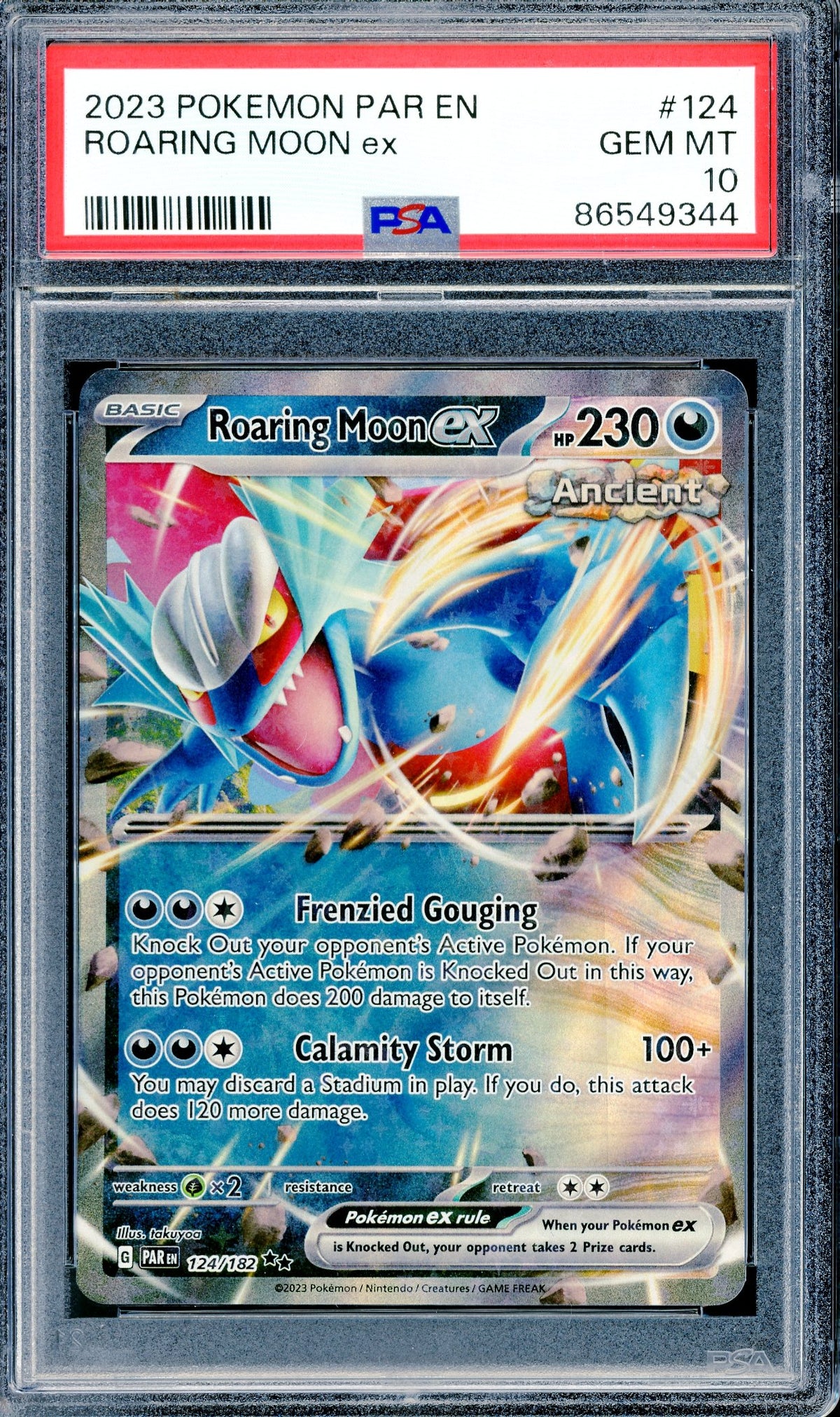 PSA 10 Roaring Moon ex (124/182) [Paradox Rift]