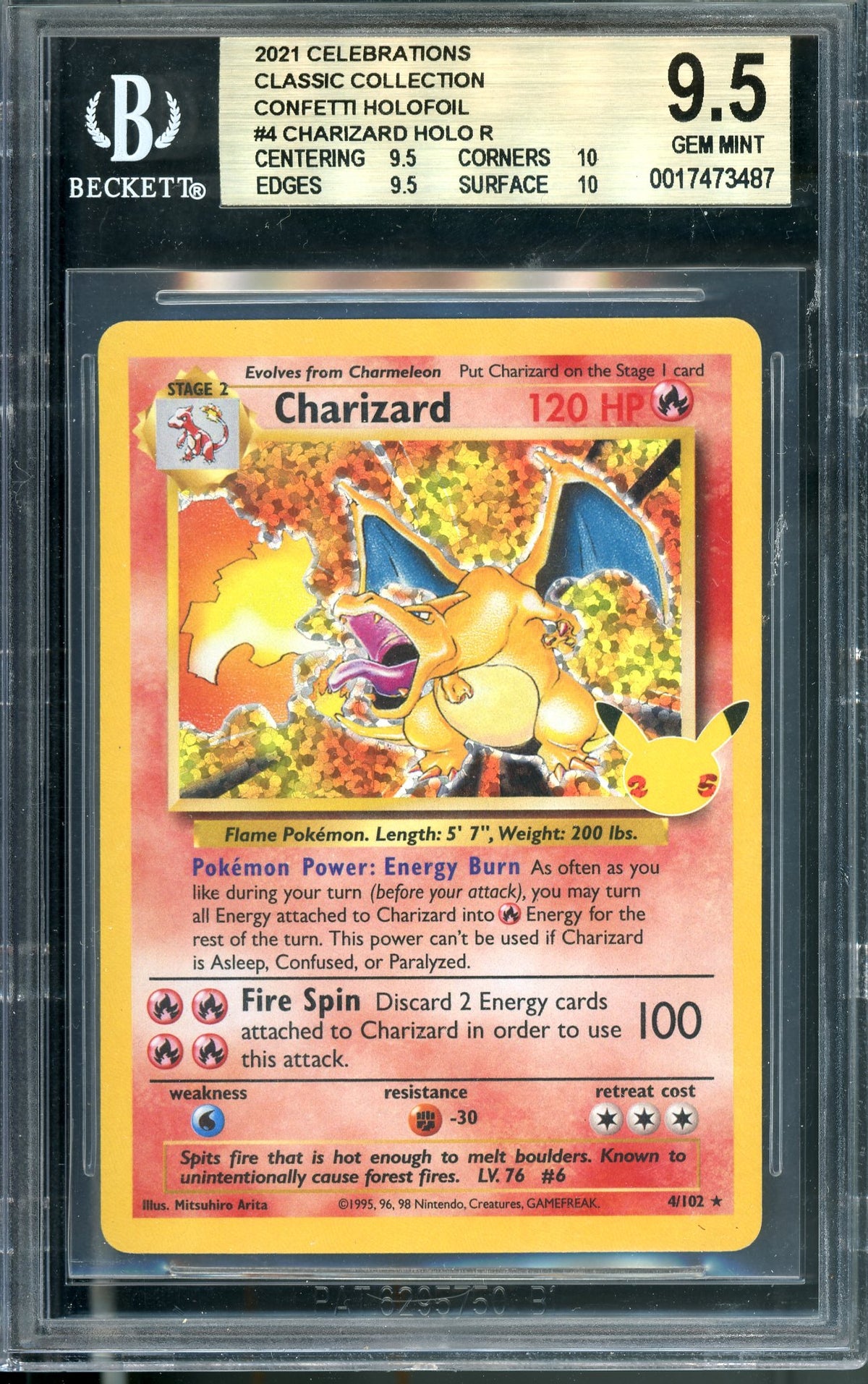 BGS 9.5 Charizard (4/102) [Pokemon XY: Classic Collection]